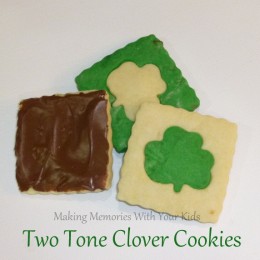 Two Tone Clover Shortbread Cookies