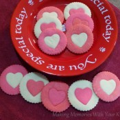 Two Tone Heart Sugar Cookies for Valentine's Day