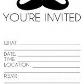 mustache birthday party invitation