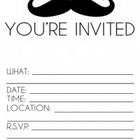 mustache birthday party invitation