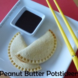 Peanut Butter Potstickers with Chocolate Dipping Sauce