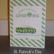 Rainbow Loom Bracelet St. Patrick's Day Card