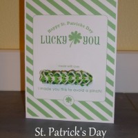 Rainbow Loom Bracelet St. Patrick's Day Card