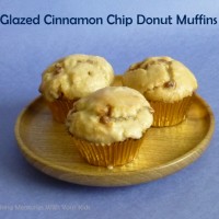 Glazed Cinnamon Chip Donut Muffins