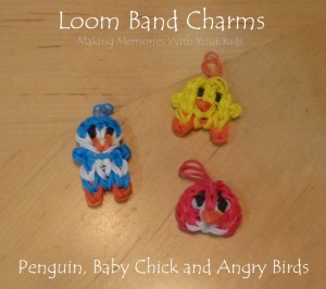 Loom Band Charms - Penguin, Baby Chick and Angry Birds
