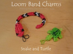 Loom Band Charms - Snake and Turtle
