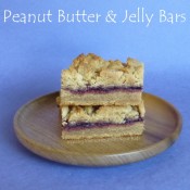 Peanut Butter and Jelly Cookie Bars made with Homemade Blackberry Jelly