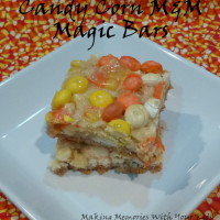 Candy Corn M&M Magic Bars - Halloween Fun Food