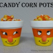 Candy Corn Pots for Halloween