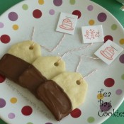 Tea Bag Cookies - Milk Chocolate Dipped Shortbread Cookies