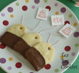 Tea Bag Cookies - Milk Chocolate Dipped Shortbread Cookies