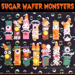 Halloween Cookies – Sugar Wafer Monsters