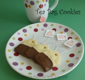 Tea Bag Cookies - Milk Chocolate Dipped Shortbread Cookies