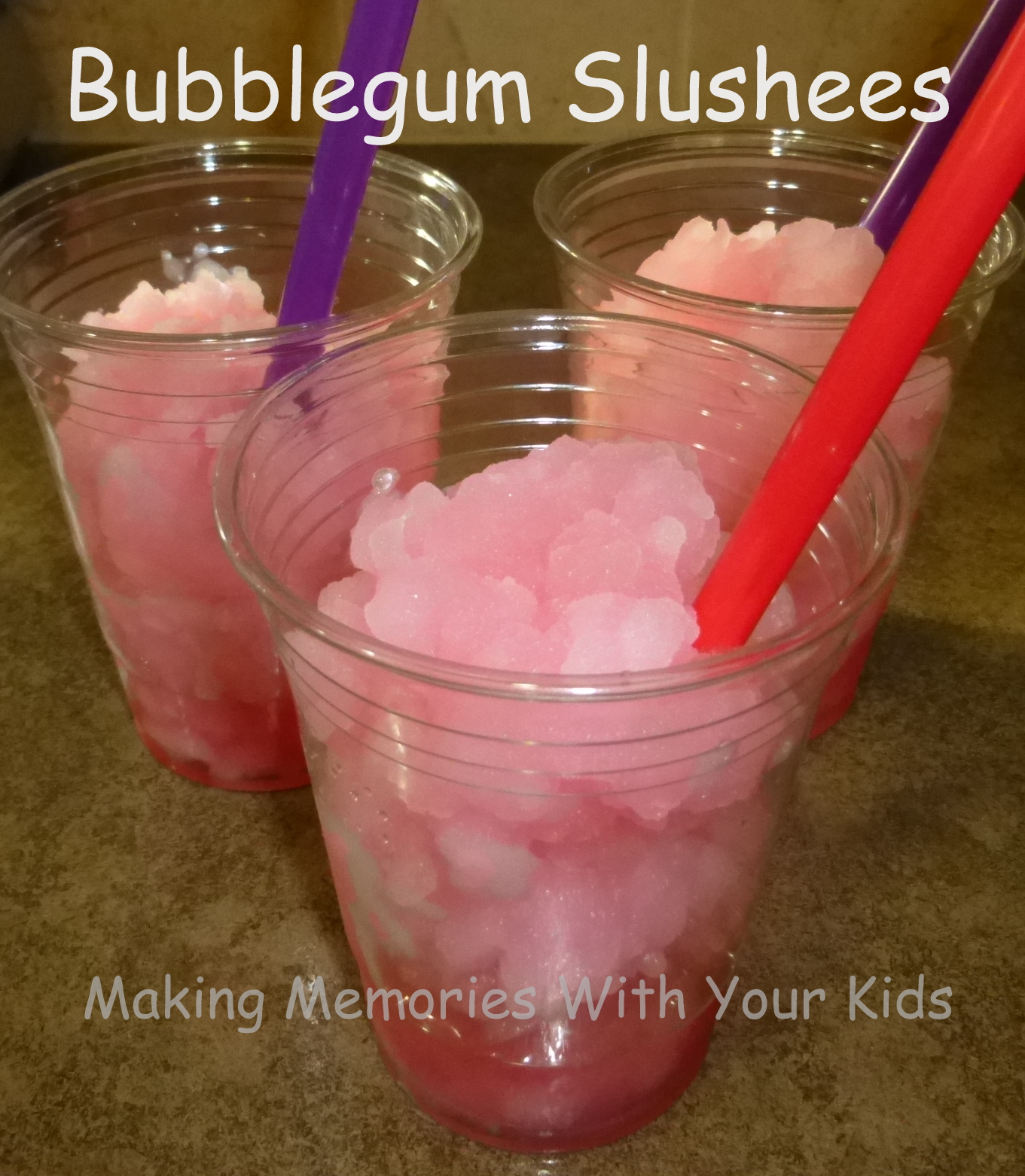 Easy Homemade Bubble Gum Slushee Recipe