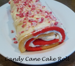 Christmas Candy Cane Cake Roll