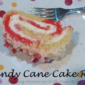 Christmas Candy Cane Cake Roll