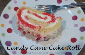 Christmas Candy Cane Cake Roll