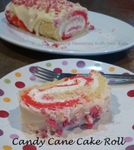 Christmas Candy Cane Cake Roll