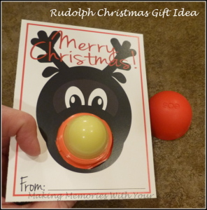 Fun Rudolph Christmas Gift Idea with Free Printable (Teacher Appreciation Gift)