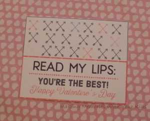 Read My Lips Valentine's Day Gift Idea with Free Printable