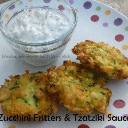 Zucchini Fritters and Tzatziki Sauce {Secret Recipe Club}