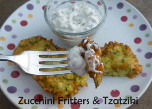 Zucchini Fritters with Tzatziki Sauce