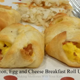 Bacon, Egg and Cheese Breakfast Roll Ups