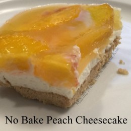 No Bake Peach Cheesecake with a Cookie Crust