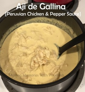 Aji de Gallina - Peruvian Food Chicken with Yellow Pepper Sauce