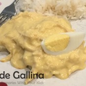 Aji de Gallina - Peruvian Food Chicken with Yellow Pepper Sauce