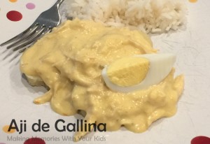 Aji de Gallina - Peruvian Food Chicken with Yellow Pepper Sauce