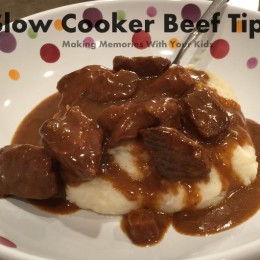 Slow Cooker Beef Tips and Gravy