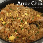 Arroz Chaufa - Peruvian Fried Rice with Shrimp and Chicken