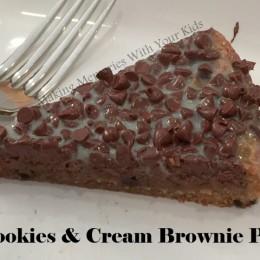 Cookies and Cream Brownie Pie