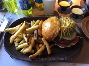 Alpaca Burger from Papacho's Restaurant Cusco, Peru