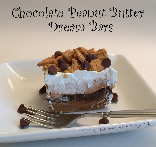 Chocolate Peanut Butter Dream Bars - Making Memories With Your Kids
