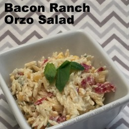 Bacon Ranch Orzo Salad {Secret Recipe Club}