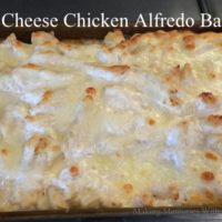 Three Cheese Chicken Alfredo Bake