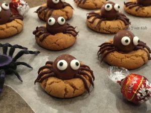 Chocolate Peanut Butter Spider Cookies