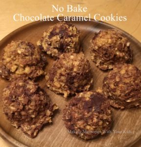 No Bake Chocolate Caramel Cookies