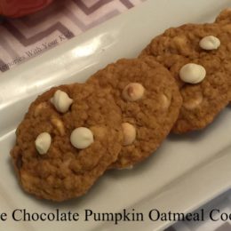 White Chocolate Pumpkin Oatmeal Cookies {Secret Recipe Club}