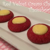 Red Velvet Cream Cheese Thumbprint Cookies