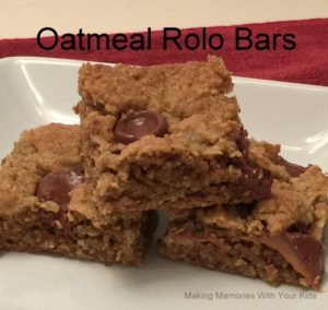 Oatmeal Rolo Bars