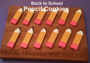 Back to School Sugar Wafer Pencil Cookies