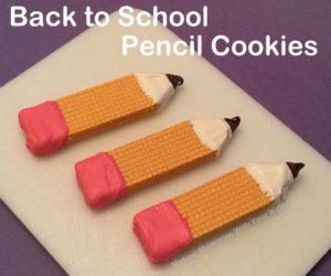 Back to School Sugar Wafer Pencil Cookies