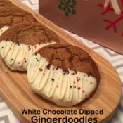 White Chocolate Dipped Gingerdoodles