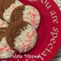 White Chocolate Dipped Gingerdoodles